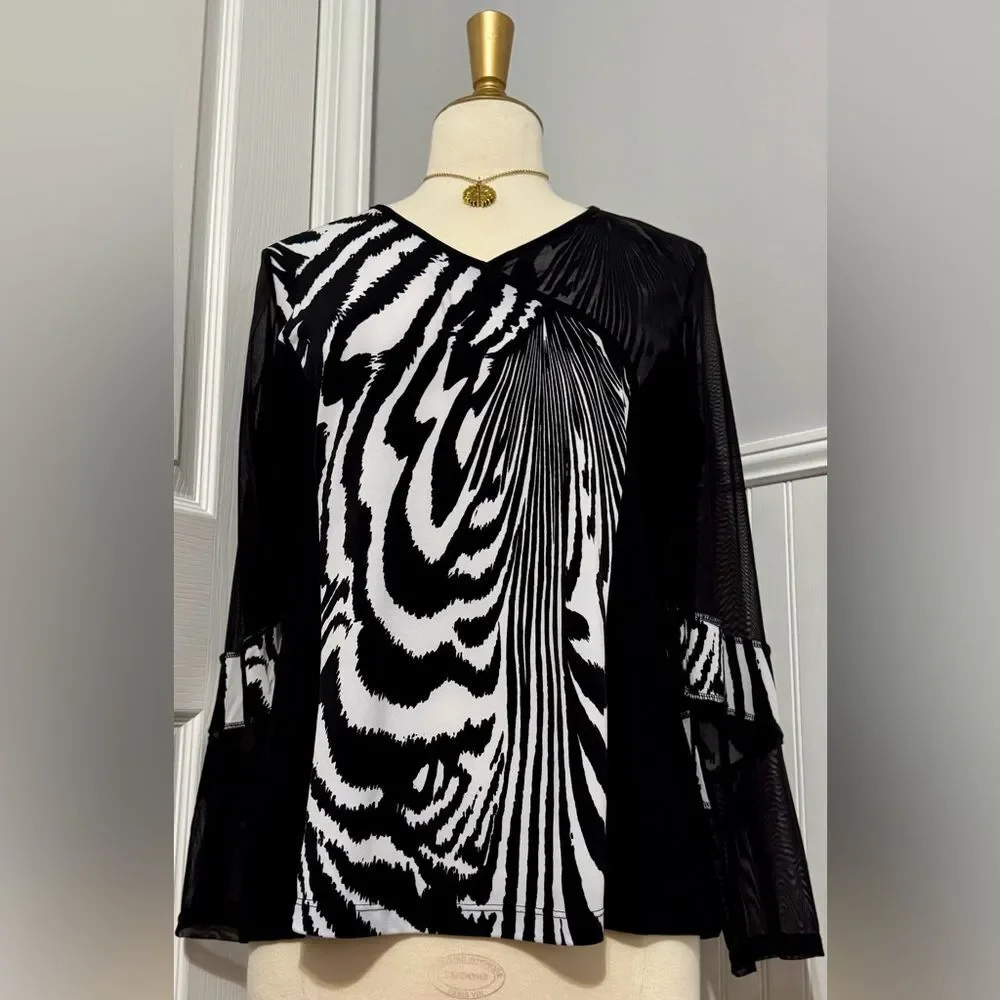 Picadilly Fashions black & white top! - Picture 8 of 14